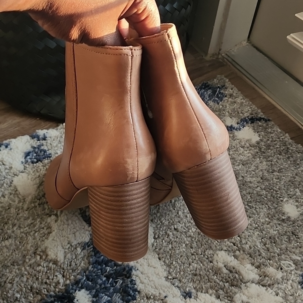 Lucky brand lk-sheirin camel booties Mob Wife Minimalist Chic - Picture 5 of 11